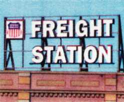 Blair-Line-Signs Freight Station Billboard N Scale Model Railroad Billboard Sign #1503