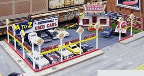 Blair-Line-Signs A-to-Z Used Cars Building Kit HO Scale Model Railroad Building #197