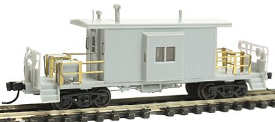 Bluford Short Body Bay Window Caboose - Ready to Run Undecorated - N-Scale