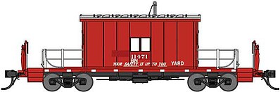Bluford Steel Transfer Caboose w/Short Roof - Ready to Run Burlington Northern 11471 (ex-GN, red, silver) - N-Scale