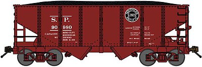 Bluford USRA 306 2-Bay Hopper with Load 2-Pack - Ready to Run Southern Pacific (Boxcar Red, black, Lines Logo) - N-Scale