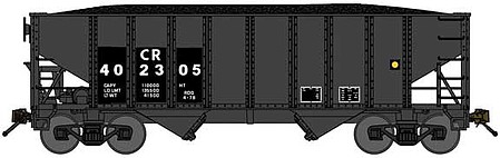Bluford 8-Panel 2-Bay Open Hopper with Load Conrail #401786 N Scale Model Train Freight Car #65231