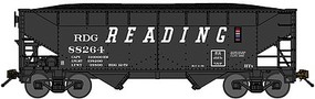 Bluford 2-Bay Offset-Side Hopper w/Load Ready to Run Reading (black, Speed Lettering) N-Scale
