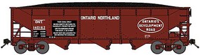 Bluford 70-Ton Offset-Side 3-Bay Hopper w/Load Ready to Run Ontario Northland #140165 (C&O Coal Service Stencil, Boxcar Red, Oval Logo) N-Scale
