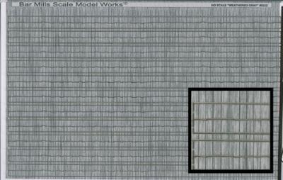 Bar-Mills Shake Style Laser-Cut Shingles Weathered Gray HO Scale Model Railroad Building Accessory #222