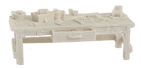 Bar-Mills Workbench Unpainted Resin Casting O Scale Model Railroad Building Accessory #4008