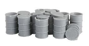 Bar-Mills 55-Gallon Drums w/Open Tops Unpainted O Scale Model Railroad Building Accessory #4015