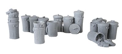 Bar-Mills Garbage Pails - Unpainted (18) O Scale Model Railroad Building Accessory #4022