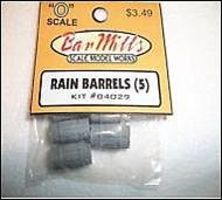 Bar-Mills Rain Barrels 5 pack O Scale Model Railroad Building Accessory #4029