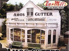 Bar-Mills Amos Cutter General Merchandise Kit O Scale Model Railroad Building #504