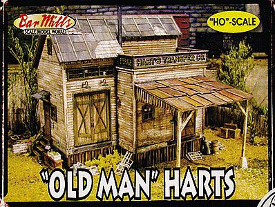 Bar-Mills Old Man Harts - Kit - 7-1/2 x 8-1/2 19.1 x 21.6cm HO Scale Model Railroad Building #555