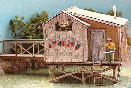 Bar-Mills The Fishing Shack At Cozy Cove - Kit HO Scale Model Railroad Building #662