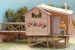 Bar-Mills The Fishing Shack At Cozy Cove Kit HO Scale Model Railroad Building #662