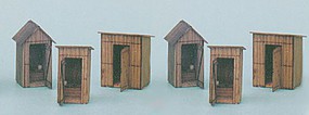 Banta Outhouse Collection 6 in 1 HO Scale Model Railroad Building Accessory Kit #2021