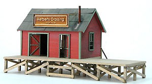 Banta Herberts Crossing Freight House HO Scale Model Railroad Building Kit