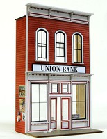Banta Union Bank (Front only) HO Scale Model Railroad Building Kit #2149