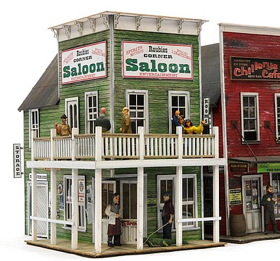 Banta Roubies Corner Saloon O Scale Model Railroad Building Kit #6111