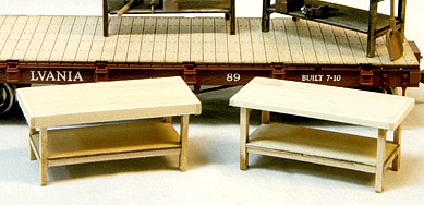 Banta Shop Work Bench (2) O Scale Model Railroad Building Kit #713