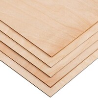 BudNosen Birch Plywood 1/8'' x 6'' x 12'' 3 ply sheets (6) Hobby and Craft Building Supply #6257