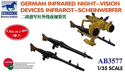 Bronco German Night-Vision Device Infrarot-Scheinwerfer Plastic Model Military Diorama 1/35 #03577