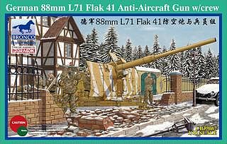 Bronco German 88mm L71 FLAK 41 Plastic Model Artillery Kit 1/35 Scale #35067