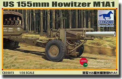 Bronco US 155mm Howitzer M1A1 Plastic Model Artillery Kit 1/35 Scale #35073