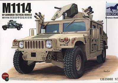 Bronco M-1114 Up-Armored Tactical Vehicle Plastic Model Humvee Kit 1/35 Scale #35080