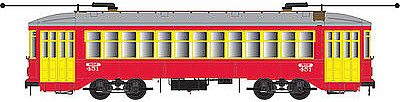 Bowser New Orleans Streetcar with Sound red 451 HO Scale Model Train Streetcar #12843