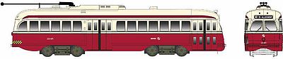 Bowser Kansas City-Style Post-War PCC Streetcar SEPTA #2245 HO Scale Model Train Passenger Car #12923