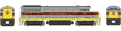 Bowser GE U25B w/LokSound & DCC - Executive Line Erie Lackawanna #2523 (gray, maroon, yellow, black Roof)