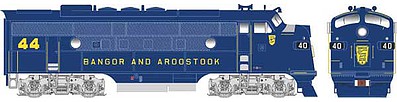 Bowser F-3A with sound Bangor & Aroostook #44 DCC HO Scale Model Train Diesel Locomotive #24611