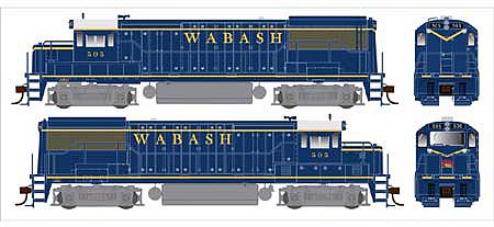 Bowser GE U25B Phase IIa DCC Ready Wabash #509 HO Scale Model Train Diesel Locomotive #25180