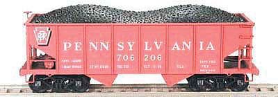 Bowser GLa 2-Bay Hopper Pennsylvania RR 675095 N Scale Model Train Freight Car #37721