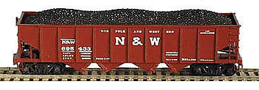 Bowser H21a Hopper Norfolk & Western #135587 N Scale Model Train Freight Car #37779