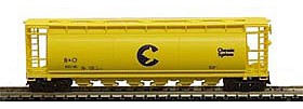 Bowser Cylindrical Hopper B&O Chessie #835073 N Scale Model Train Freight Car #37846