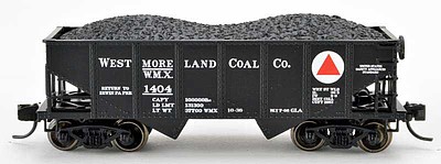 Bowser GLa 2-Bay Hopper Westmoreland Coal #1404 N Scale Model Train Freight Car #37877