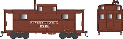 Bowser PRR Class N5 Steel Cabin Car (Caboose) - Ready to Run Pennsylvania Railroad #477367 (Early Scheme, Tuscan) - N-Scale