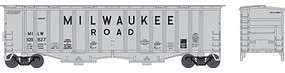Bowser 2-Bay Airslide Covered Hopper Milwaukee Road #109927 N Scale Model Train Freight Car #37938