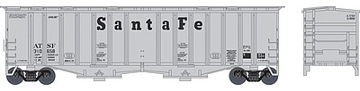 Bowser 2-Bay Airslide Covered Hopper Santa Fe #310688 N Scale Model Train Freight Car #37946