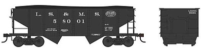 Bowser PRR Class GLa 2-Bay Open Hopper LS&MS NYC #58049 N Scale Model Train Freight Car #37988