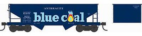 Bowser GLa 2-Bay Hopper Blue Coal NYO&W #1253 N Scale Model Train Freight Car #38187