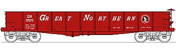 Bowser GS Gondola Great Northern #72575 (red, white) HO Scale Model Train Freight Car #40318