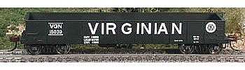 Bowser GS Gondola Virginian #15039 (black, white) HO Scale Model Train Freight Car #40320