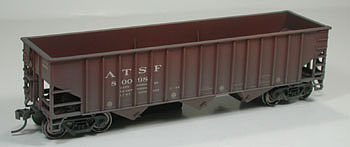 Bowser 70-Ton 14-Panel Triple Hopper ATSF HO Scale Model Train Freight Car #40443