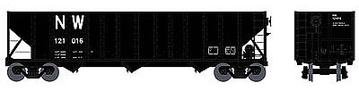 Bowser 100-Ton 3-Bay Open Hopper Norfolk & Western #120101 HO Scale Model Train Freight Car #41021