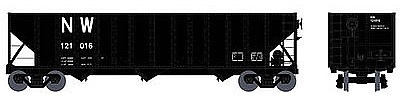 Bowser 100-Ton 3-Bay Open Hopper Norfolk & Western #121016 HO Scale Model Train Freight Car #41022