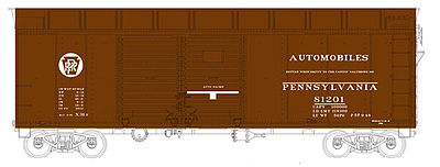 Bowser X31f Boxcar Pennsylvania RR #81201 HO Scale Model Train Freight Car #41065