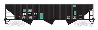 Bowser 70 Ton 12 Panel Hopper Conrail #457273 HO Scale Model Train Freight Car #41251