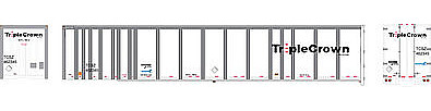 Bowser 53 Roadrailer Triple Crown #463271 HO Scale Model Train Freight Car #41352