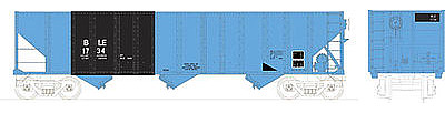Bowser 100 ton 3-Bay Hopper Bessemer & Lake Erie #1710 HO Scale Model Train Freight Car #41491